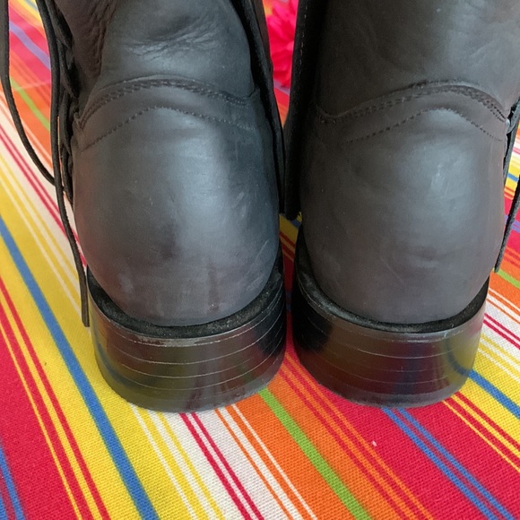 El Patron Leather Black Side Zip Boot Size 8B - Picture 5 of 9